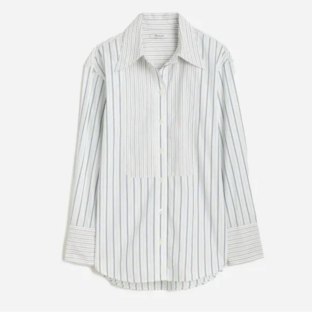 Madewell Striped‎ Tuxedo Button-Up Shirt